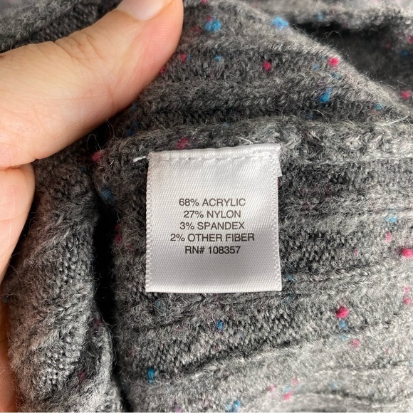 Liz Claiborne Ribbed Long Sleeve Pullover Turtleneck Sweater Midi Dress Medium - Picture 2 of 6